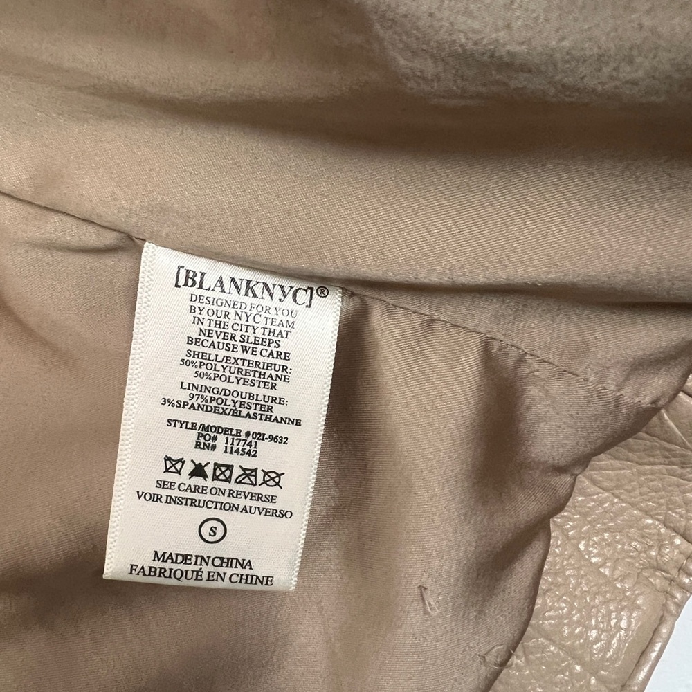 NWT Blank NYC Faux Leather Moto Jacket Size Small - Picture 10 of 15